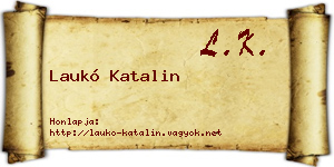 Laukó Katalin névjegykártya
