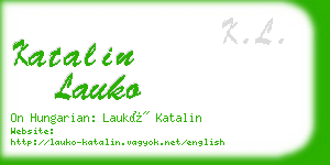 katalin lauko business card